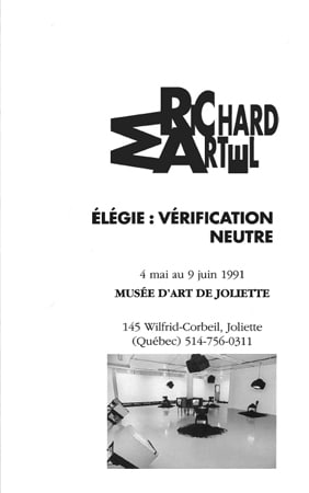 Richard Martel.Élégie : vérification neutre